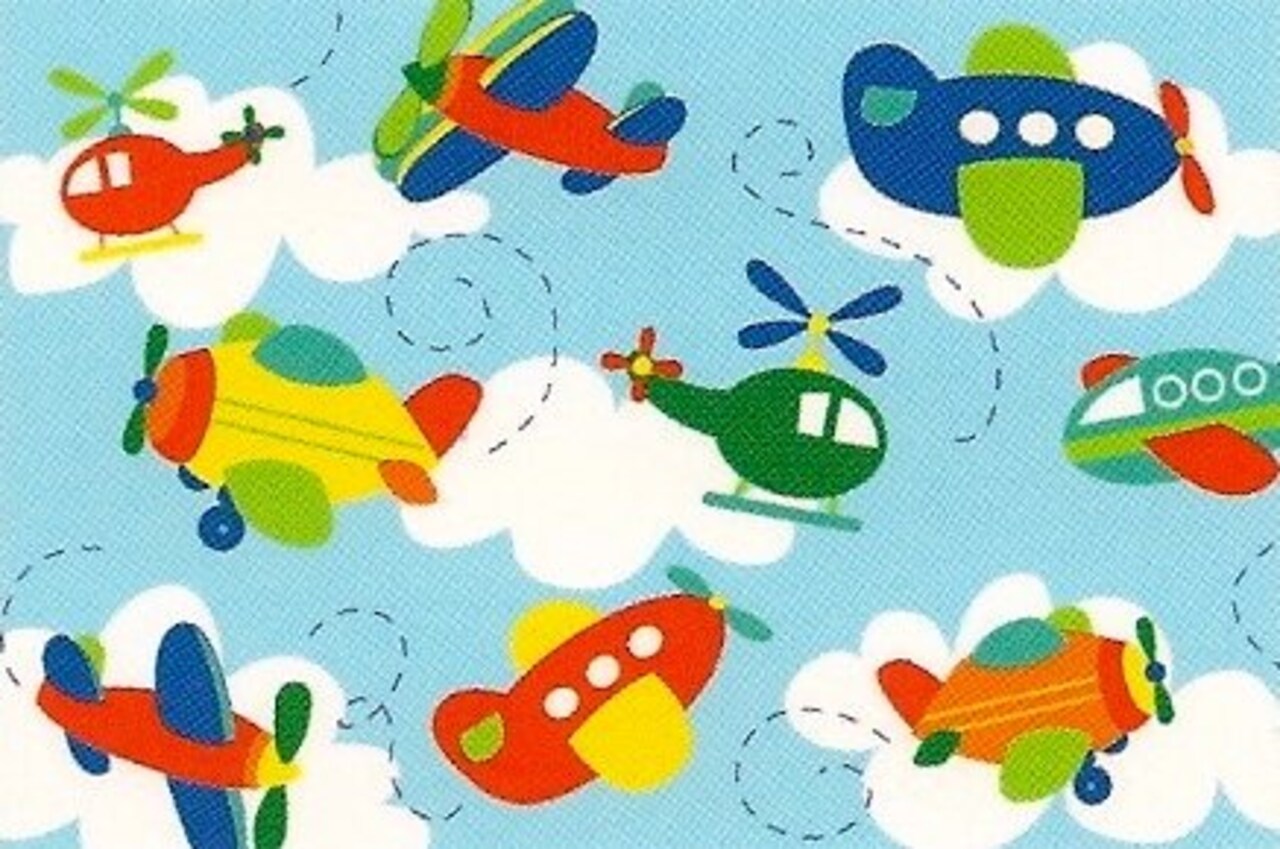 1/4 Sheet Little Planes and Helicopters Birthday Design ~ Edible Cake, Cupcake Topper!!!